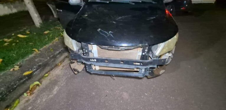 Motorista embriagado bate em lixeira em Sinop e acaba detido após teste do bafômetro