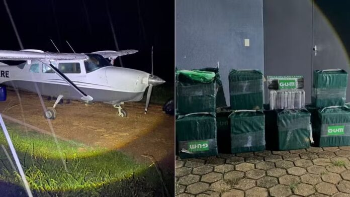 Temporal derruba esquema do tráfico e avião com R$ 26 milhões em cocaína é apreendido