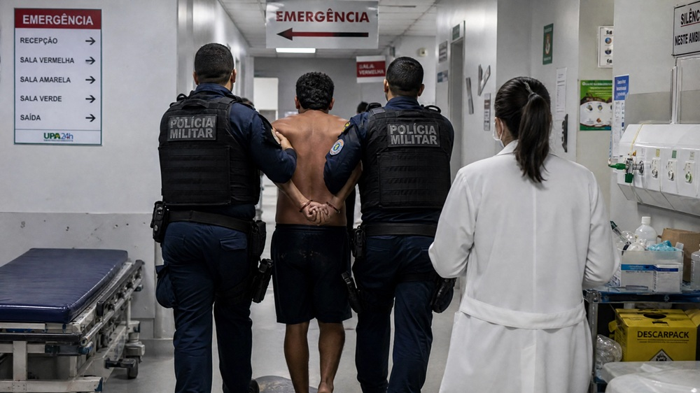 Homem é preso após ameaçar clientes em comércio e agredir mé